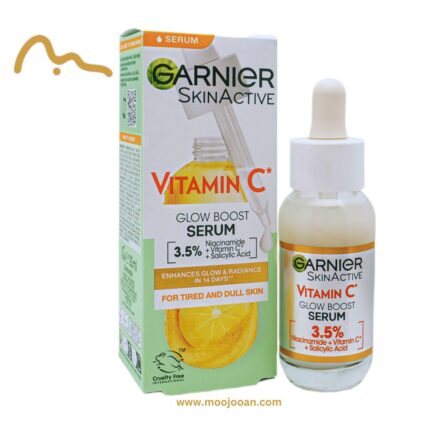 سرم روشن کننده و ضد لک ویتامین سی گارنیر Glow Boost moojooan موجوان