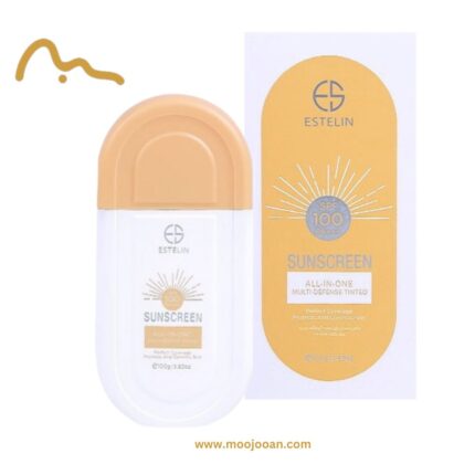 کرم ضد آفتاب رنگی استلین SPF 100 مدل All-In-One moojooan موجوان